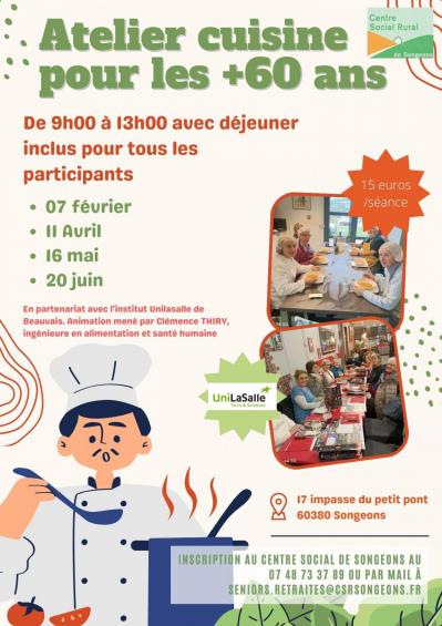 Atelier cuisine pour les 60ans