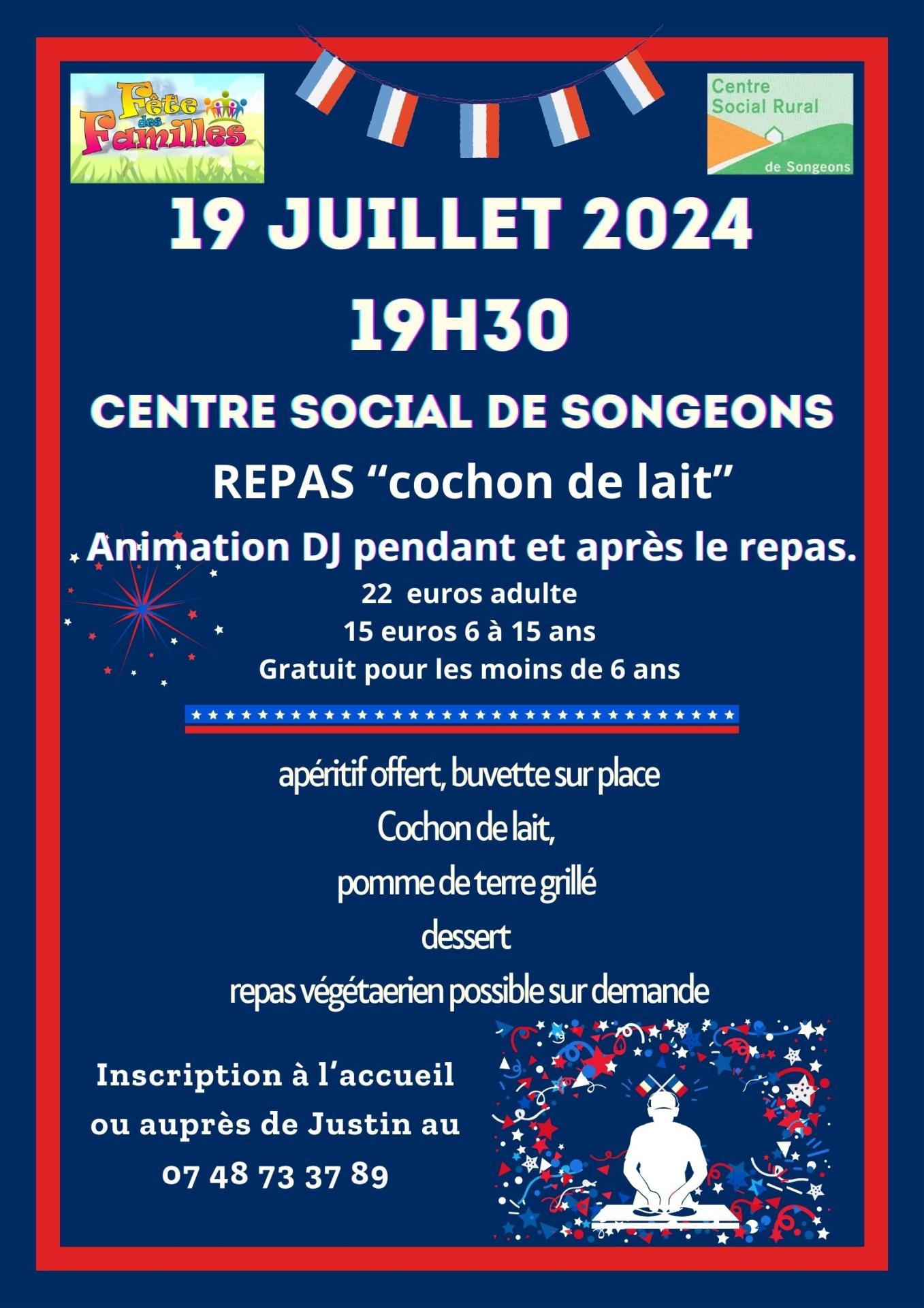 Affiche fete de la famille repas