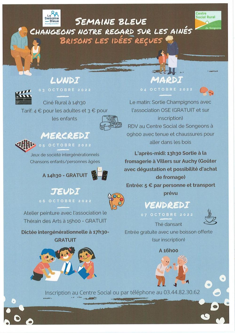 Affiche semaine bleue 2022