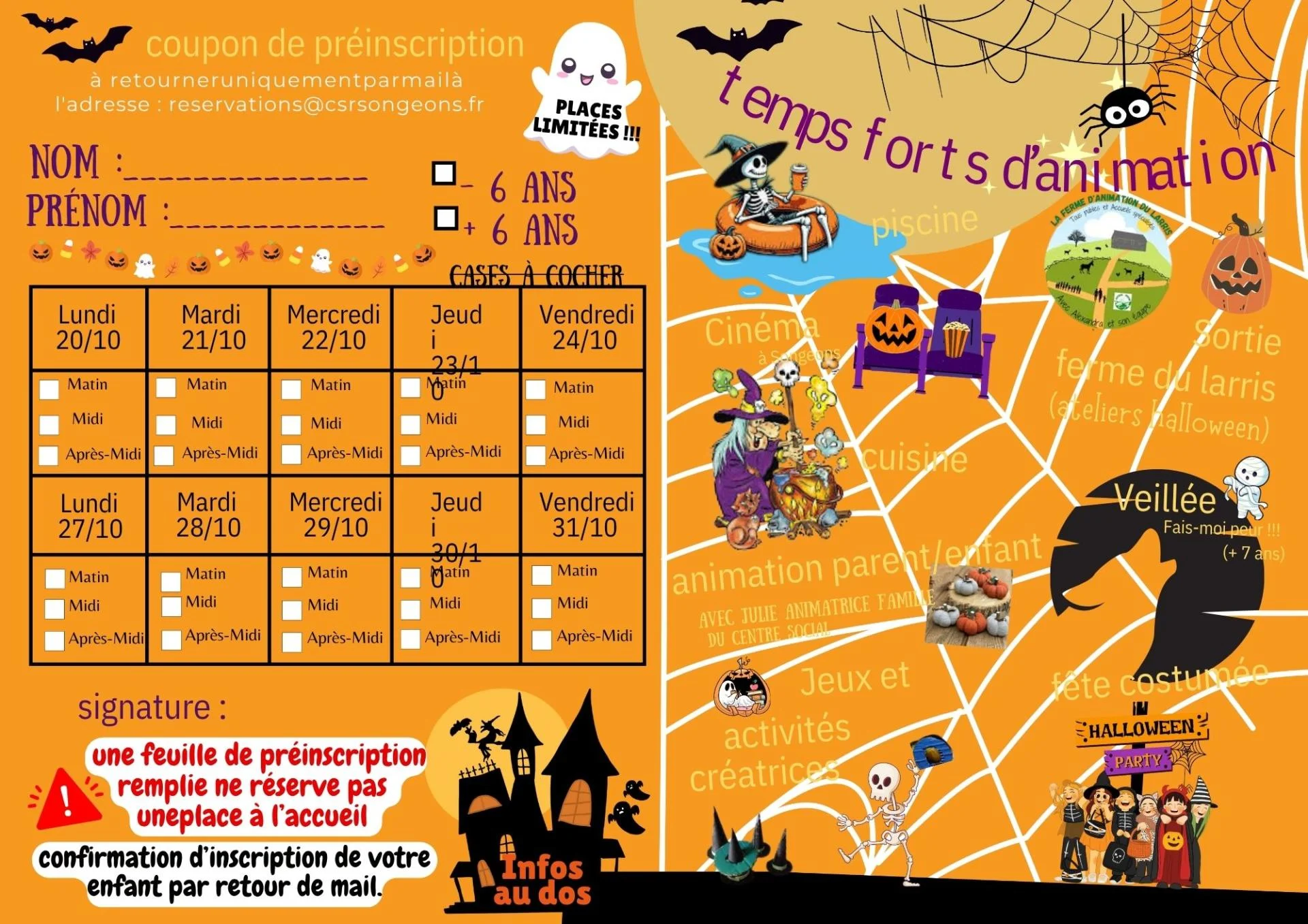 Preinscription alsh songeons octobre 2025 pdf