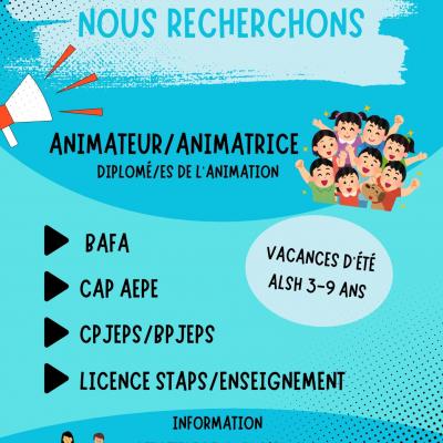 Recrutement animateur trice