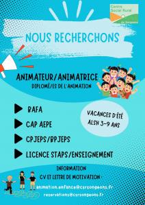 Recrutement animateur/trice